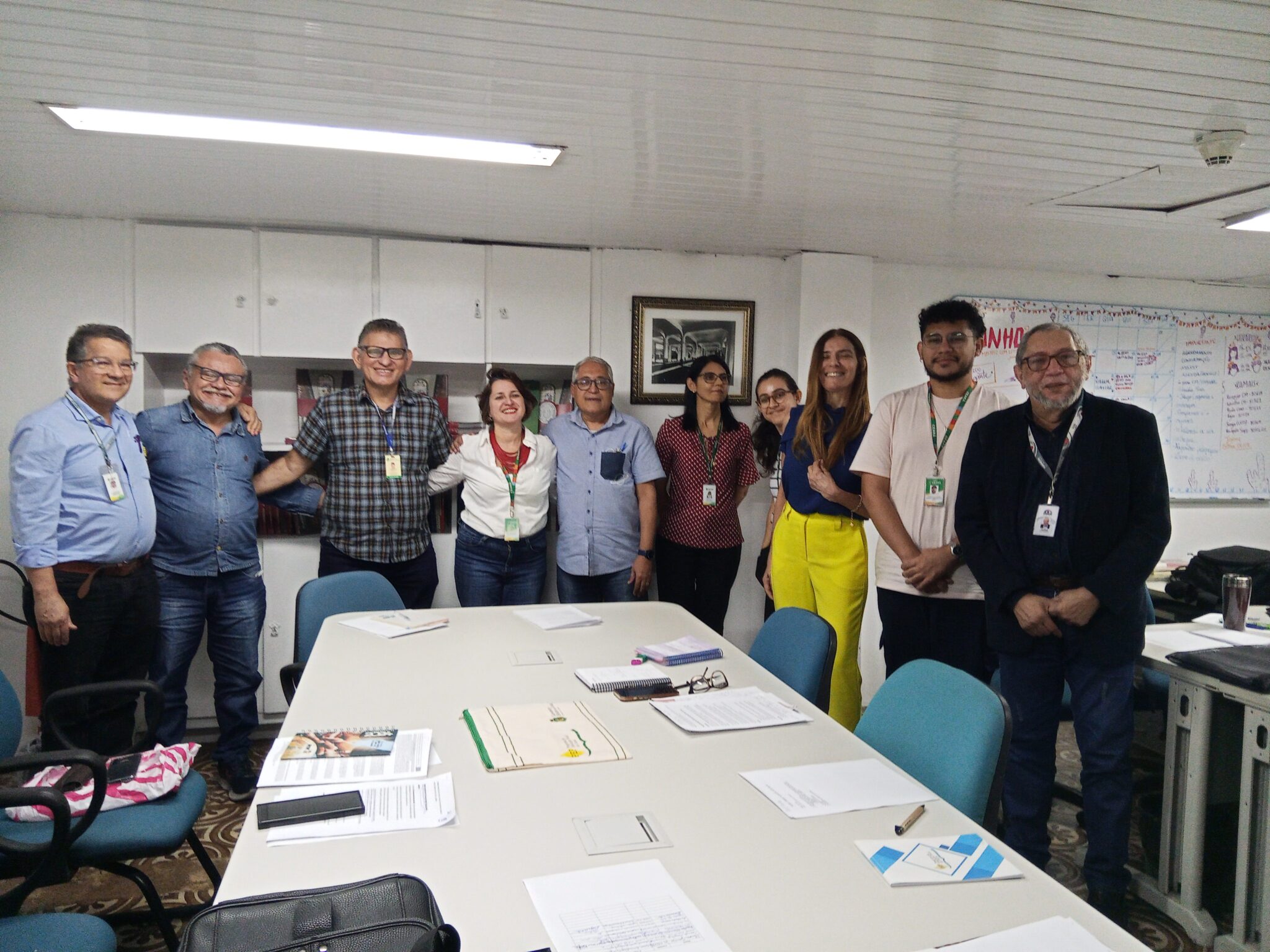 Em 17 de Julho, reunião de planejamento da programação de comemoração dos 100 anos dos postos fiscais no Ceará. Além dos servidores e colaboradores do Núcleo de Cidadania Fiscal da Secretaria da Fazenda do Ceará, estiveram presentes o  Diretor Geral da Fundação Sintaf ( Sindicato dos Fazendários do Ceará), Liduíno Brito e o historiador e servidor fazendário, Cicinato Neto.