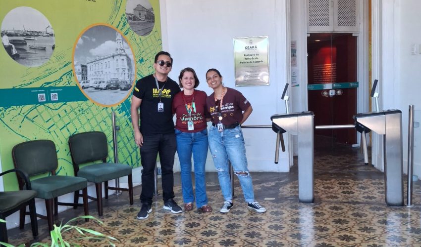 No dia 29 de maio, os representantes do Museu Ferroviário, Wellington Sousa e Yasmin Aiub, conheceram o Centro de Memória da Fazenda em visita mediada pela coordenadora, Ana Paula Gomes Bezerra.